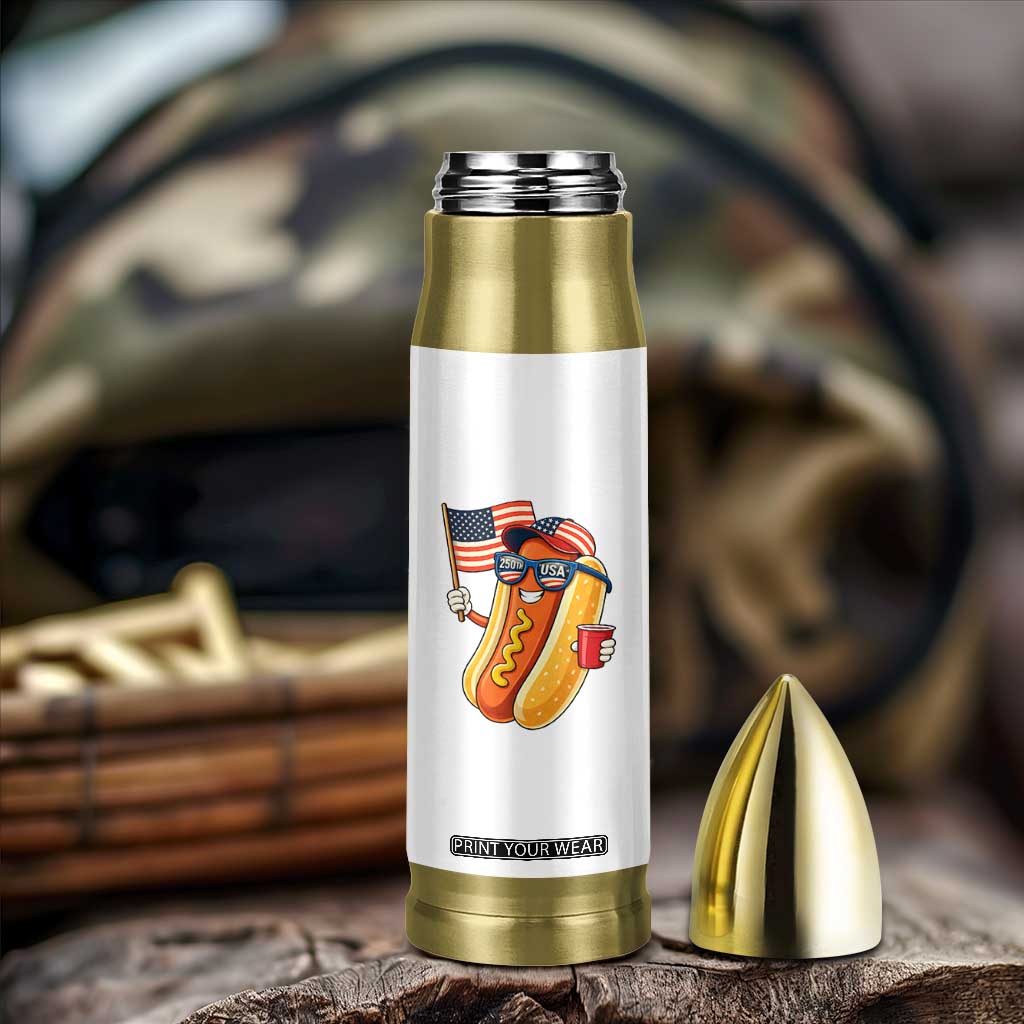 Funny Patriotic Hotdog Bullet Tumbler USA 250th Anniversary TS12 Print Your Wear