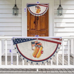Funny Hotdog Patriotic Fan Flag USA 250th Anniversary