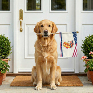 Funny Patriotic Hotdog Patriotic Handheld Flag USA 250th Anniversary TS12 Print Your Wear