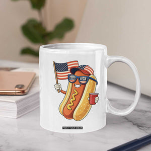 Funny Patriotic Hotdog Coffee Mug USA 250th Anniversary TS12 Print Your Wear