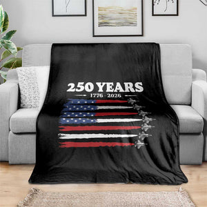American Flag Fighter Jets Throw Blanket USA 250 Years Of Freedom TS12 Print Your Wear