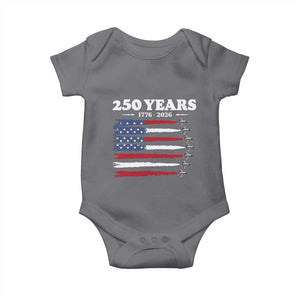 American Flag Fighter Jets Baby Onesie USA 250 Years Of Freedom TS12 Charcoal Print Your Wear