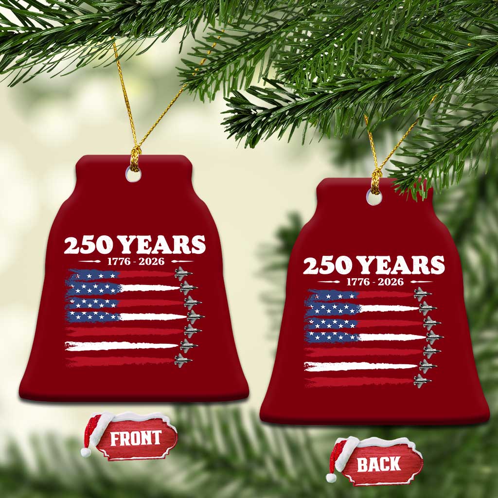 American Flag Fighter Jets Ceramic Ornament USA 250 Years Of Freedom TS12 Print Your Wear