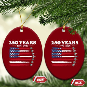 American Flag Fighter Jets Ceramic Ornament USA 250 Years Of Freedom TS12 Print Your Wear