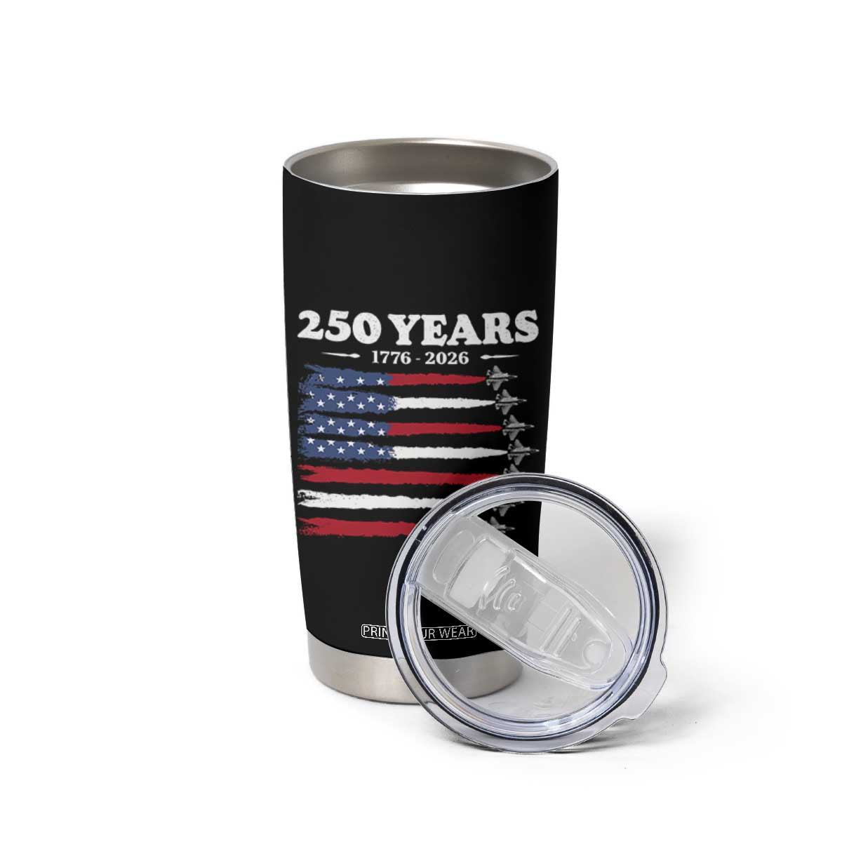 American Flag Fighter Jets Tumbler Cup USA 250 Years Of Freedom TS12 Print Your Wear