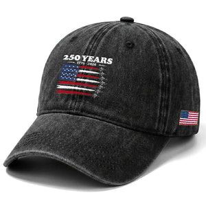 American Flag Fighter Jets Washed Cotton Baseball Cap USA 250 Years Of Freedom TS12 Print Your Wear
