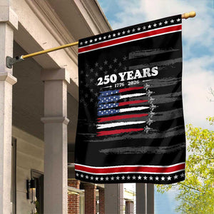 American Flag Fighter Jets Garden Flag USA 250 Years Of Freedom TS12 Distressed Black Red Print Your Wear