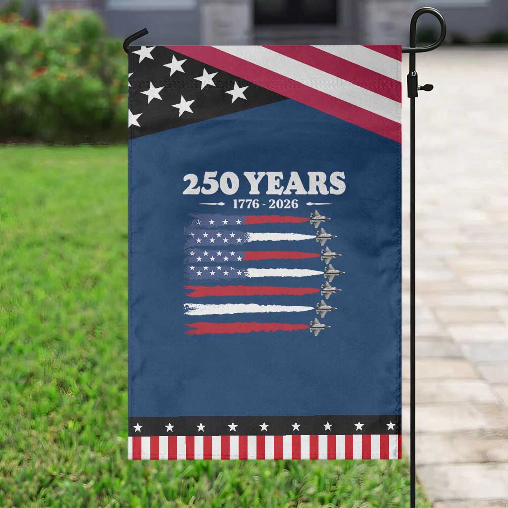 American Flag Fighter Jets Garden Flag USA 250 Years Of Freedom TS12 Classic Blue Black Print Your Wear