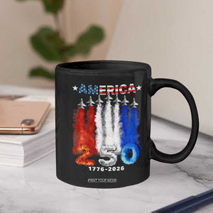 Patriotic Fighter Jets Coffee Mug USA 250 Years Of Freedom TS12 Print Your Wear