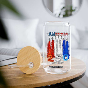 Patriotic Fighter Jets Glass Can USA 250 Years Of Freedom TS12 Print Your Wear