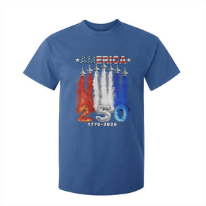 Patriotic Fighter Jets T Shirt For Kid USA 250 Years Of Freedom TS12 Royal Blue Print Your Wear