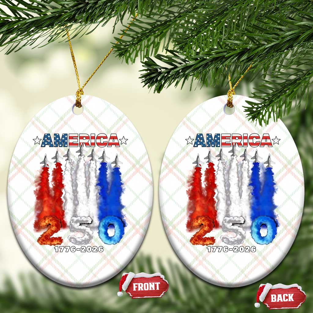 Patriotic Fighter Jets Ceramic Ornament USA 250 Years Of Freedom TS12 Print Your Wear