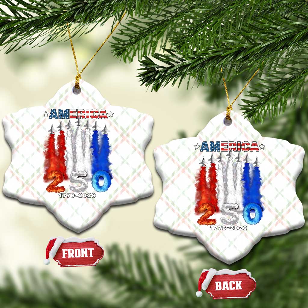Patriotic Fighter Jets Ceramic Ornament USA 250 Years Of Freedom TS12 Print Your Wear
