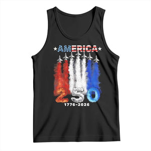 Patriotic Fighter Jets Tank Top USA 250 Years Of Freedom TS12 Black Print Your Wear