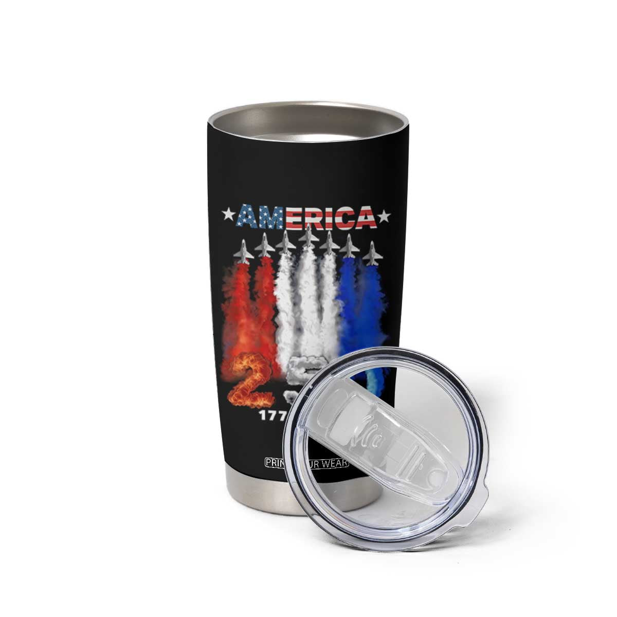 Patriotic Fighter Jets Tumbler Cup USA 250 Years Of Freedom TS12 Print Your Wear