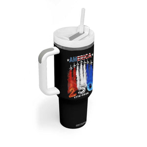 Patriotic Fighter Jets Tumbler With Handle USA 250 Years Of Freedom TS12 Print Your Wear
