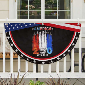Fighter Jets Patriotic Fan Flag USA 250 Years Of Freedom