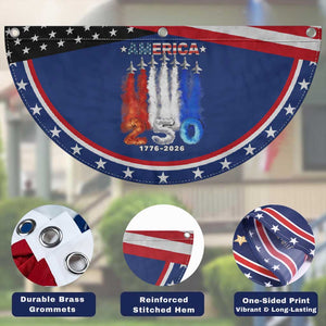 Fighter Jets Patriotic Fan Flag USA 250 Years Of Freedom