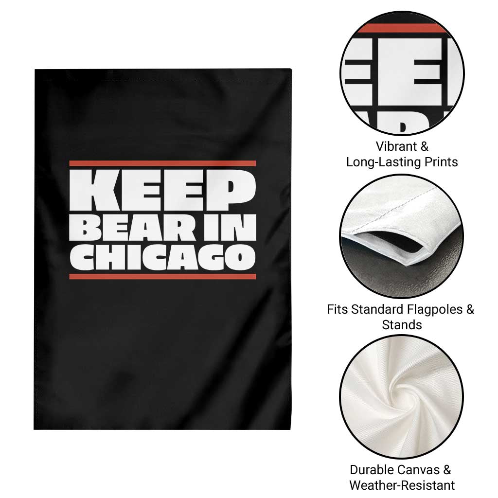 Keep Bear In Chicago CFB Garden Flag Funny Football Fan Pride TS12 Print Your Wear