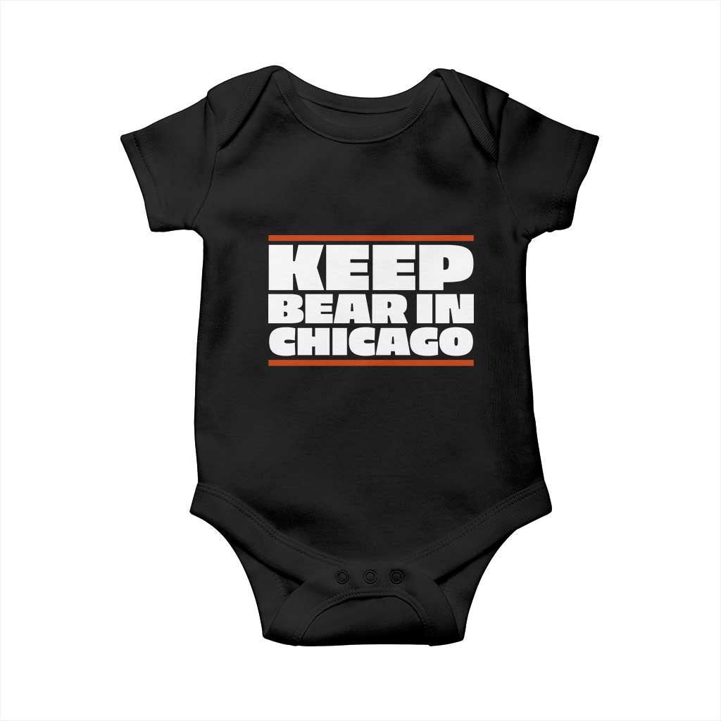 Keep Bear In Chicago CFB Baby Onesie Funny Football Fan Pride TS12 Black Print Your Wear