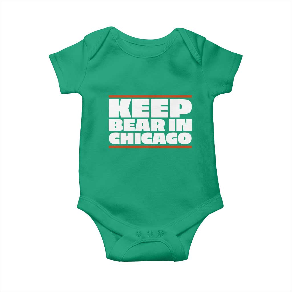 Keep Bear In Chicago CFB Baby Onesie Funny Football Fan Pride TS12 Irish Green Print Your Wear