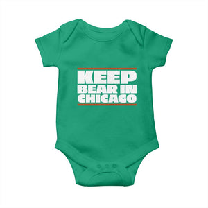 Keep Bear In Chicago CFB Baby Onesie Funny Football Fan Pride TS12 Irish Green Print Your Wear