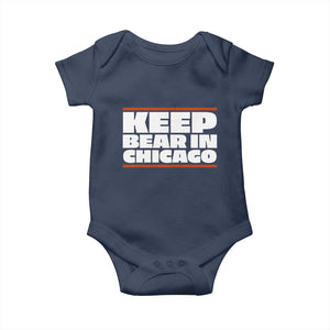 Keep Bear In Chicago CFB Baby Onesie Funny Football Fan Pride TS12 Navy Print Your Wear