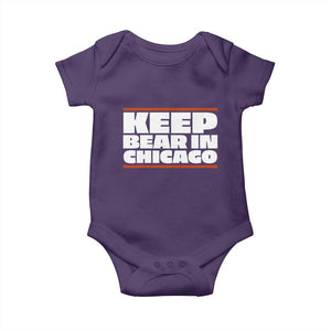 Keep Bear In Chicago CFB Baby Onesie Funny Football Fan Pride TS12 Purple Print Your Wear