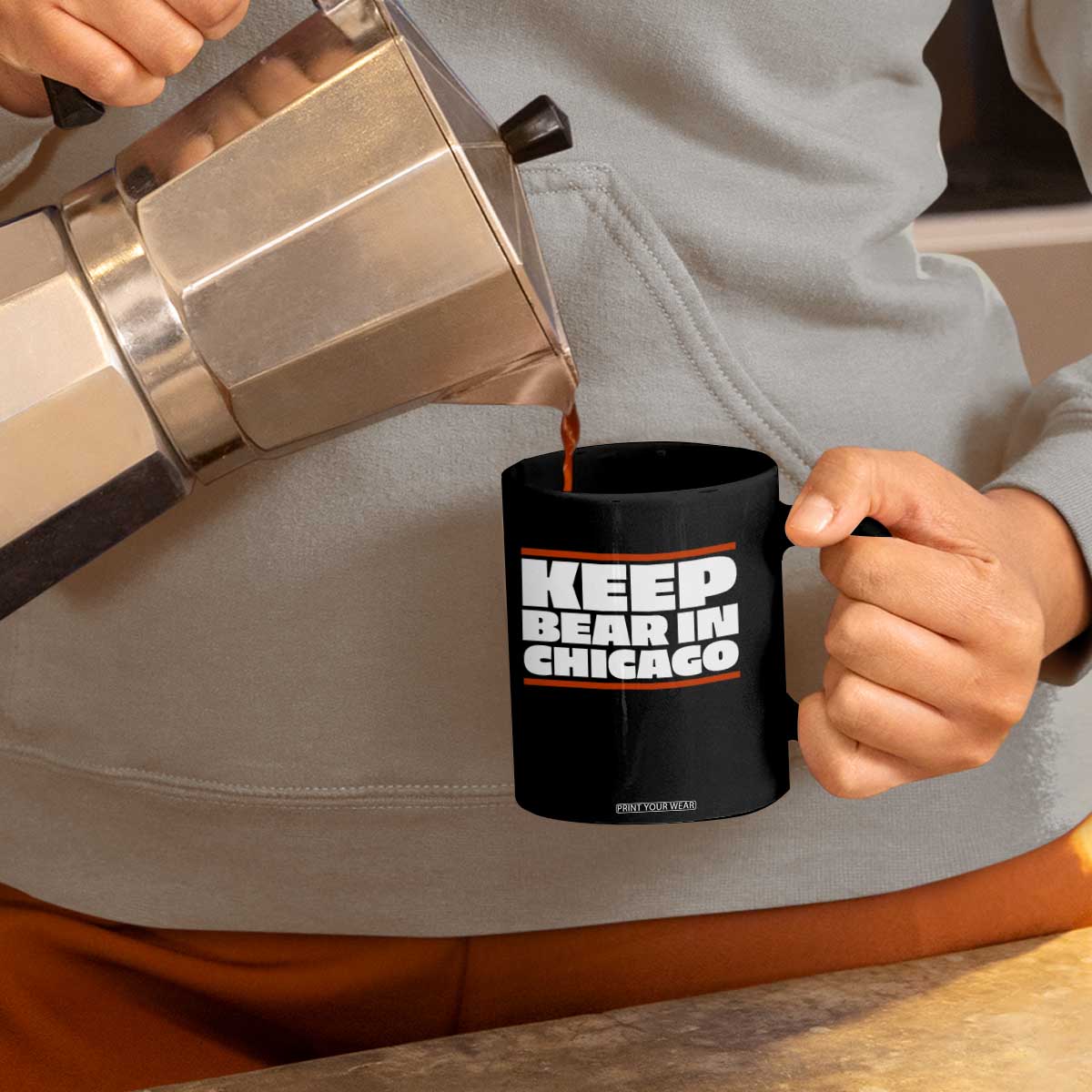 Keep Bear In Chicago CFB Coffee Mug Funny Football Fan Pride TS12 Print Your Wear