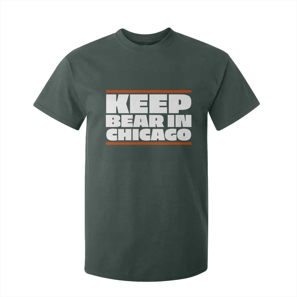 Keep Bear In Chicago CFB T Shirt For Kid Funny Football Fan Pride TS12 Dark Forest Green Print Your Wear