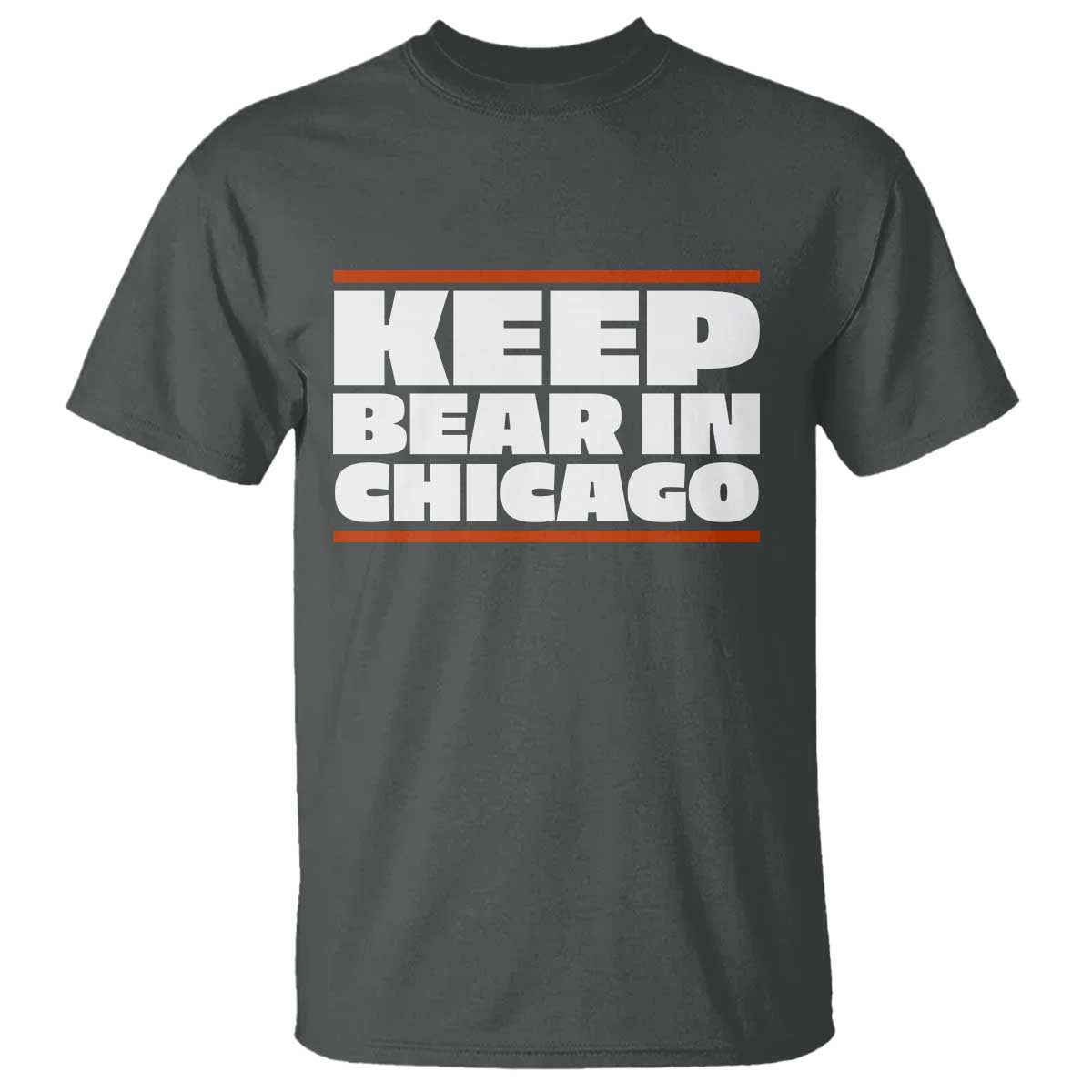 Keep Bear In Chicago CFB T Shirt Funny Football Fan Pride TS12 Dark Heather Print Your Wear