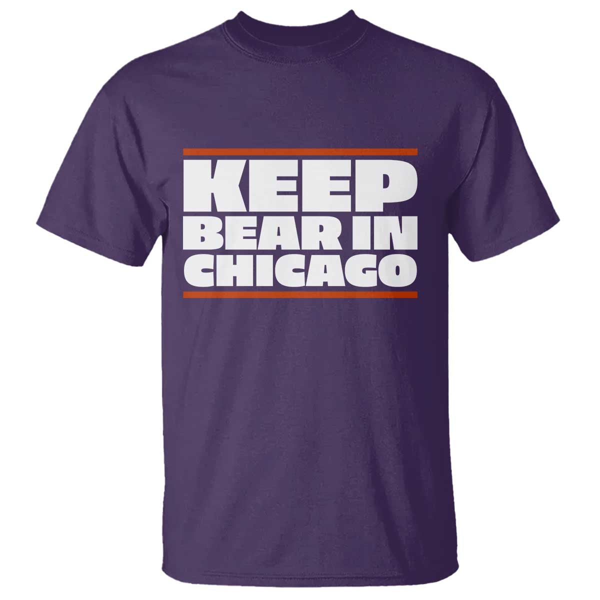 Keep Bear In Chicago CFB T Shirt Funny Football Fan Pride TS12 Purple Print Your Wear