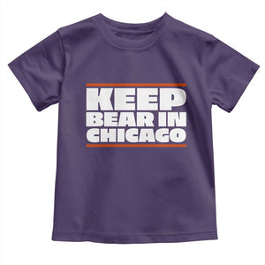 Keep Bear In Chicago CFB Toddler T Shirt Funny Football Fan Pride TS12 Purple Print Your Wear