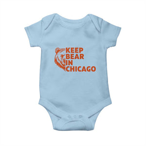 Keep Bear In Chicago CFB Baby Onesie Gift For Sports Lovers TS12 Light Blue Print Your Wear