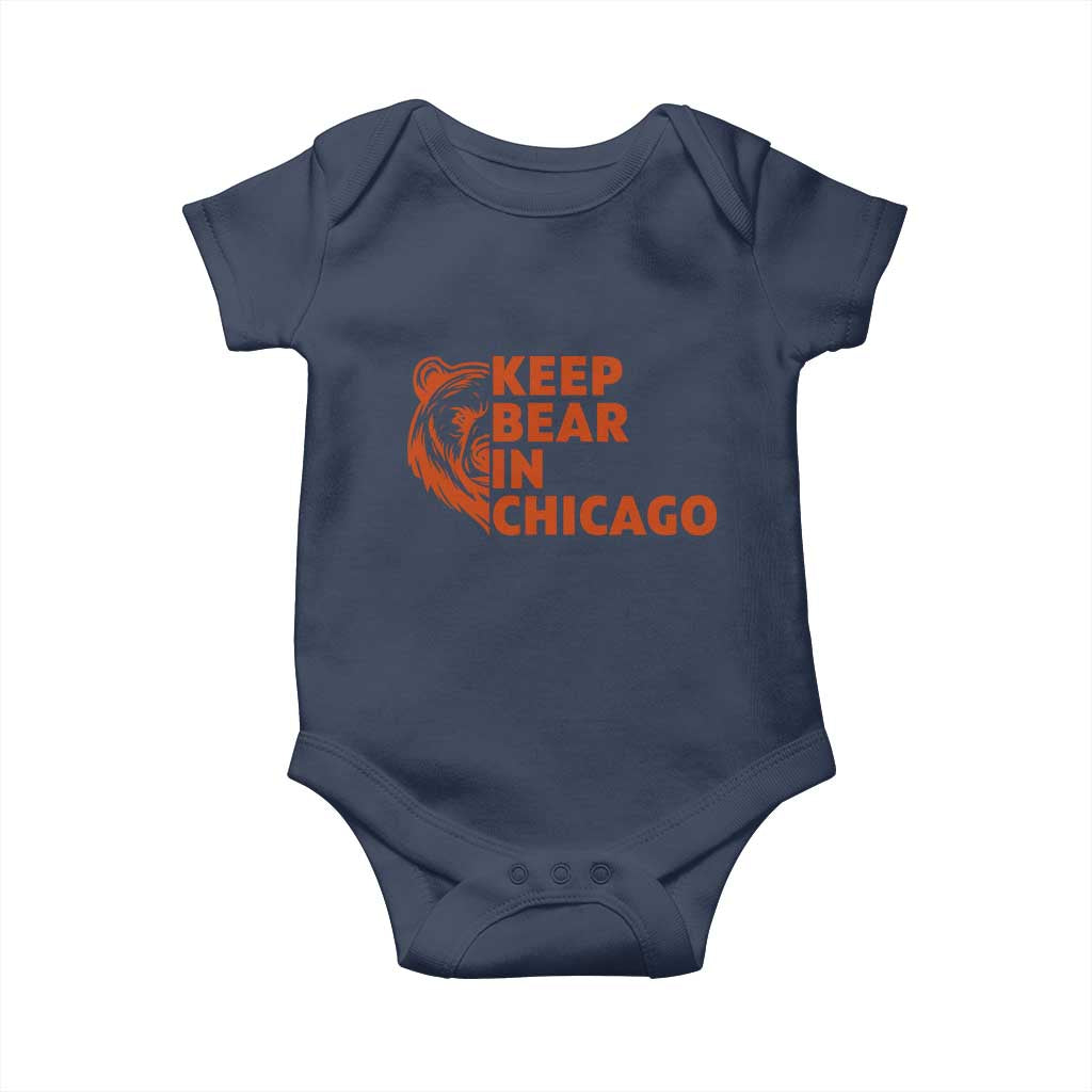Keep Bear In Chicago CFB Baby Onesie Gift For Sports Lovers TS12 Navy Print Your Wear