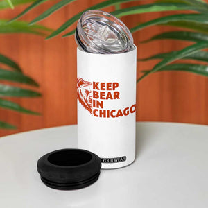 Keep Bear In Chicago CFB 4 in 1 Can Cooler Tumbler Gift For Sports Lovers TS12 Print Your Wear