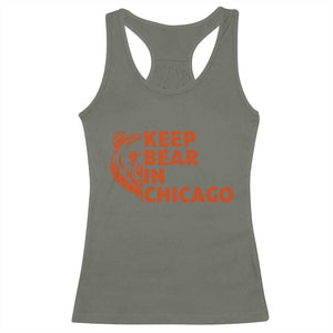 Keep Bear In Chicago CFB Racerback Tank Top Gift For Sports Lovers TS12 Military Green Print Your Wear