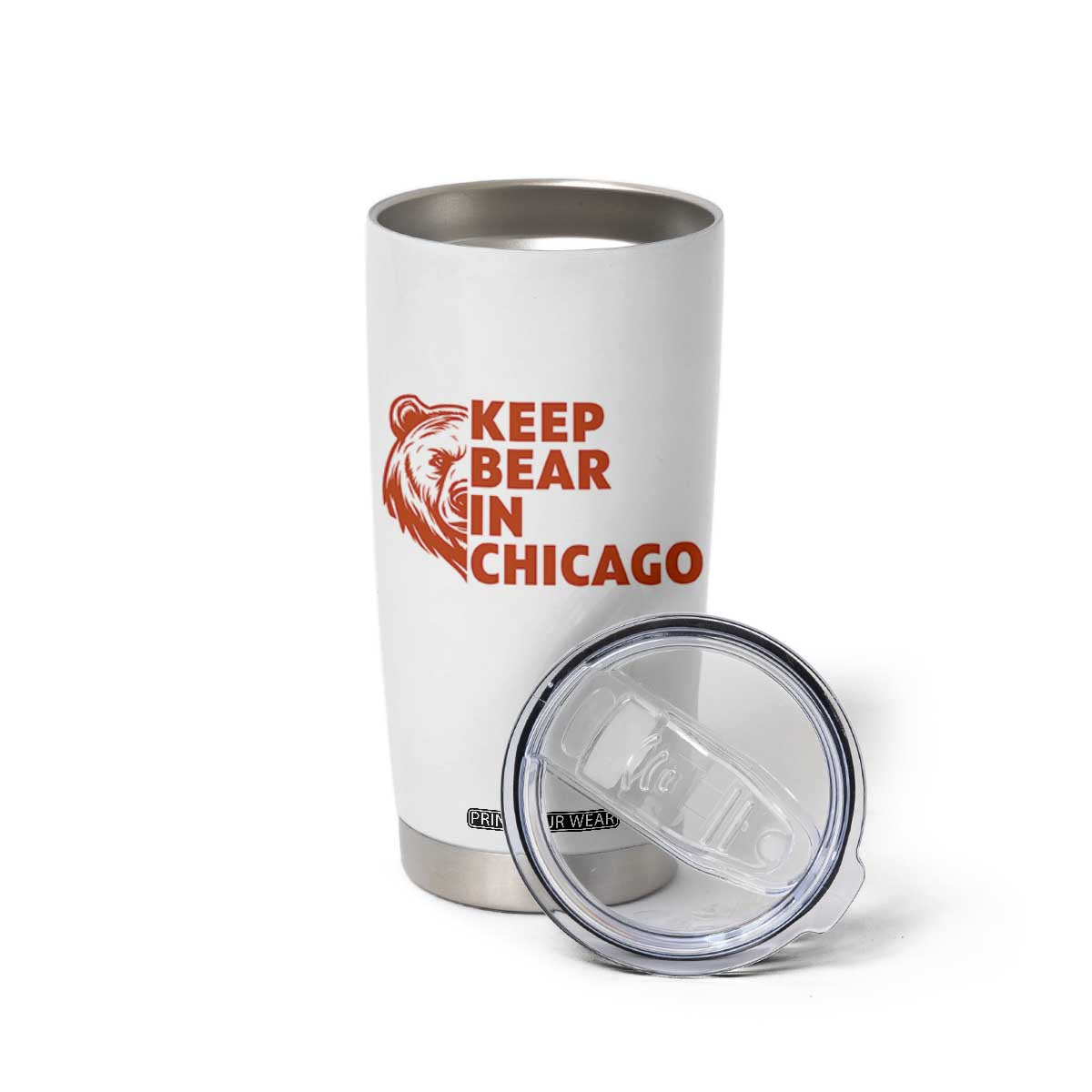 Keep Bear In Chicago CFB Tumbler Cup Gift For Sports Lovers TS12 Print Your Wear