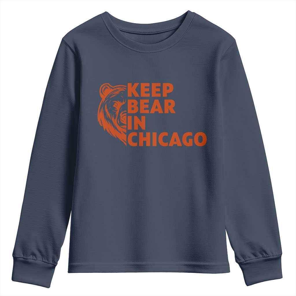 Keep Bear In Chicago CFB Youth Sweatshirt Gift For Sports Lovers TS12 Navy Print Your Wear