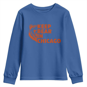 Keep Bear In Chicago CFB Youth Sweatshirt Gift For Sports Lovers TS12 Royal Blue Print Your Wear