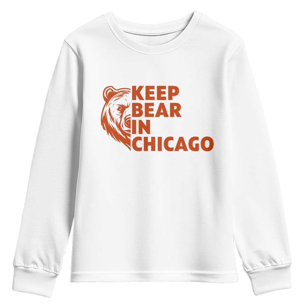 Keep Bear In Chicago CFB Youth Sweatshirt Gift For Sports Lovers TS12 White Print Your Wear
