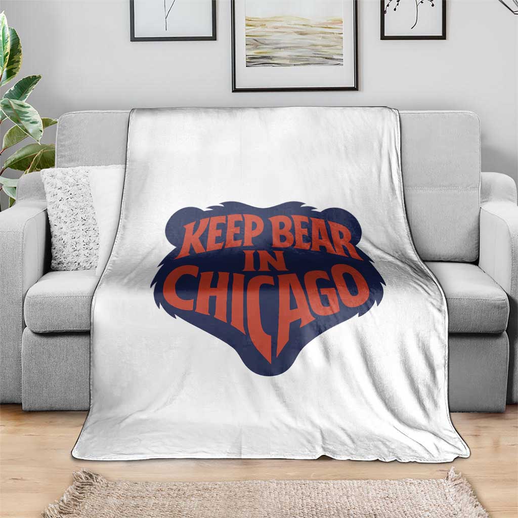 Keep Bear In Chicago CFB Throw Blanket Gift For Football Lovers TS12 Print Your Wear