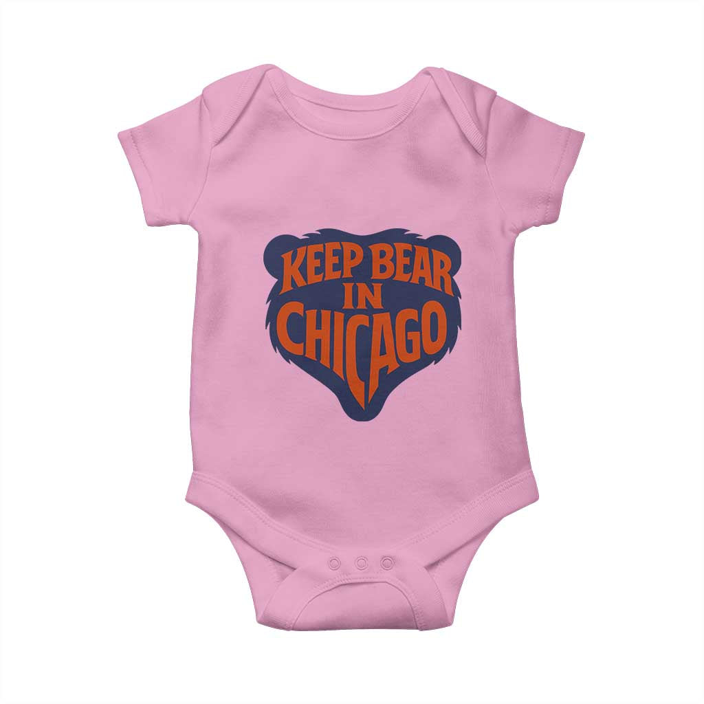 Keep Bear In Chicago CFB Baby Onesie Gift For Football Lovers TS12 Light Pink Print Your Wear