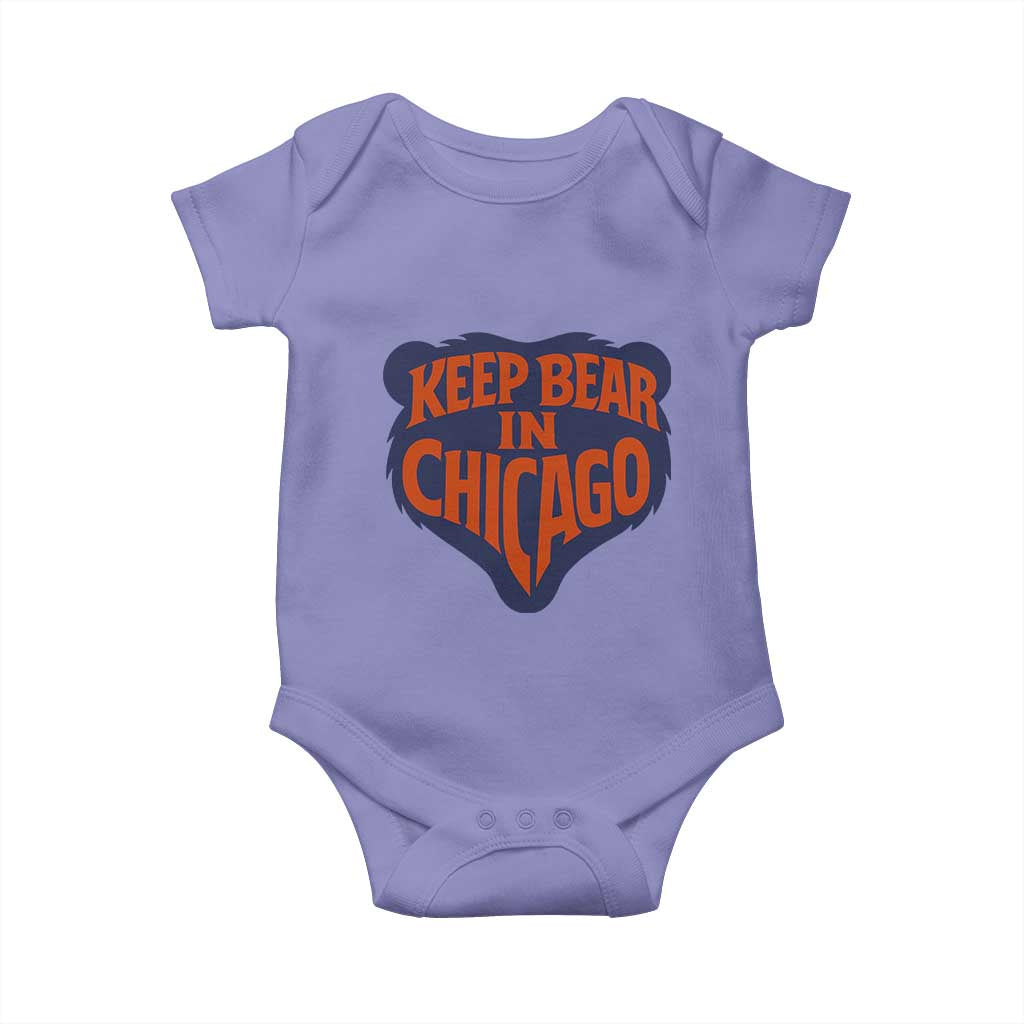 Keep Bear In Chicago CFB Baby Onesie Gift For Football Lovers TS12 Violet Print Your Wear