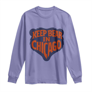 Keep Bear In Chicago CFB Long Sleeve Shirt Gift For Football Lovers TS12 Violet Print Your Wear
