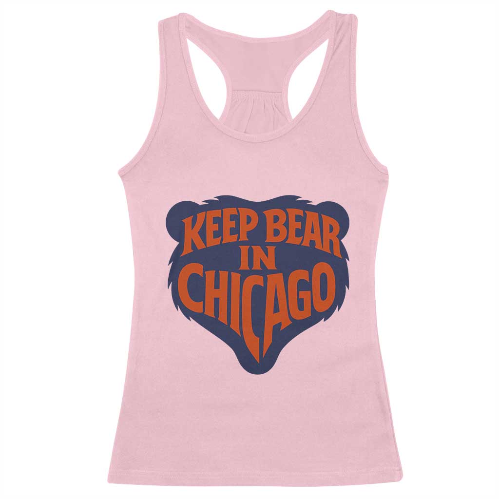Keep Bear In Chicago CFB Racerback Tank Top Gift For Football Lovers TS12 Light Pink Print Your Wear