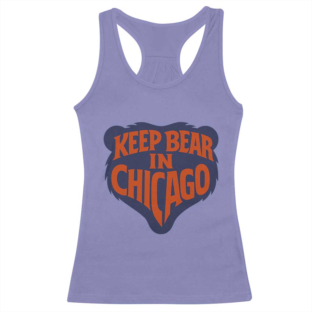 Keep Bear In Chicago CFB Racerback Tank Top Gift For Football Lovers TS12 Violet Print Your Wear