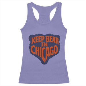 Keep Bear In Chicago CFB Racerback Tank Top Gift For Football Lovers TS12 Violet Print Your Wear