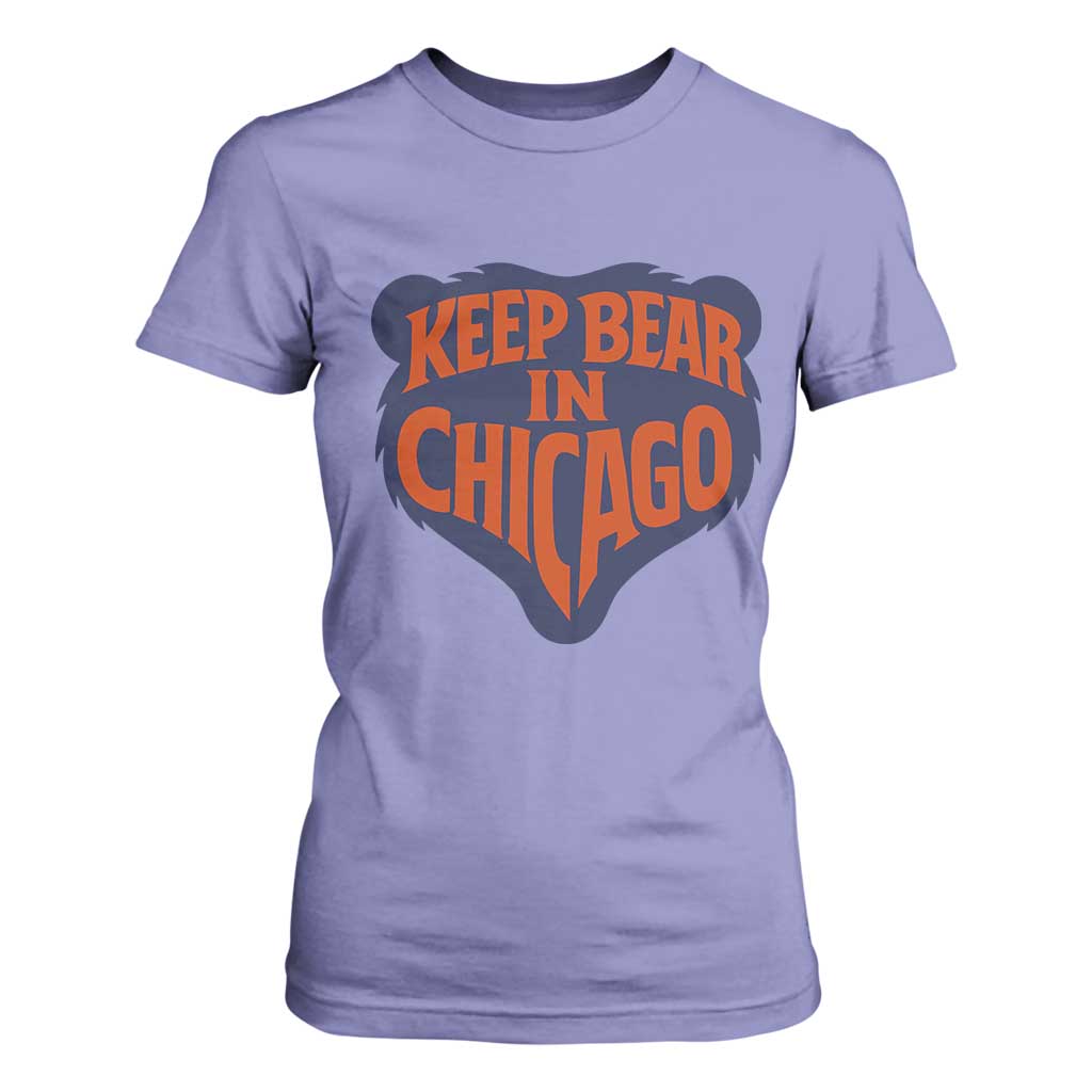 Keep Bear In Chicago CFB T Shirt For Women Gift For Football Lovers TS12 Violet Print Your Wear
