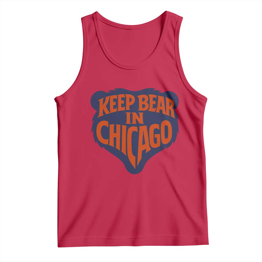 Keep Bear In Chicago CFB Tank Top Gift For Football Lovers TS12 Red Print Your Wear